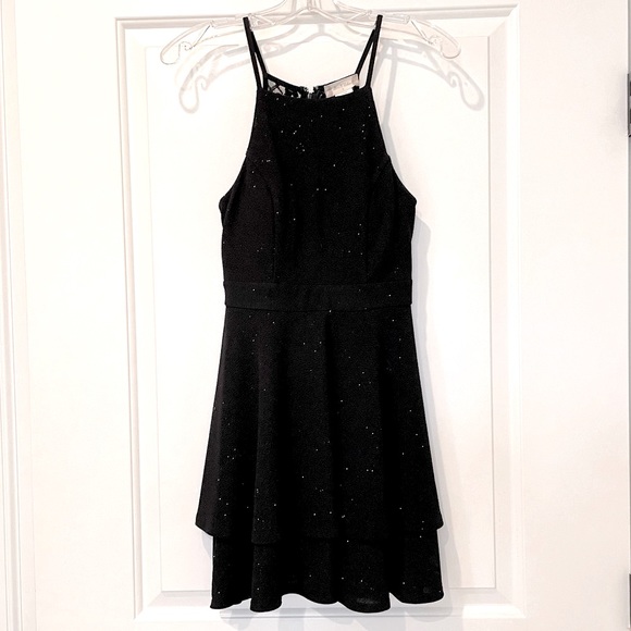 Altar'd State Dresses & Skirts - Altar’d State S black cocktail dress spaghetti straps lace sparkles size small